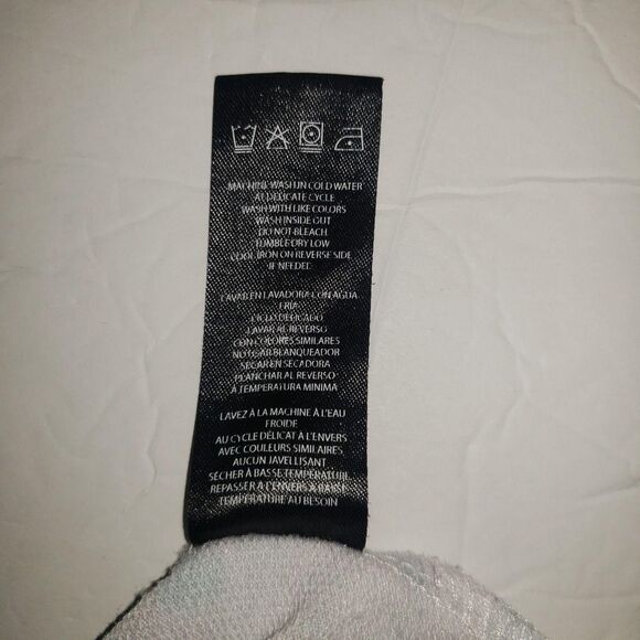 Bebe Hoodie Womens Medium Blue Pink Tie Dye Cropped Pullover Sweatshirt Logo - Picture 6 of 7